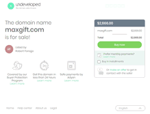 Tablet Screenshot of maxgift.com